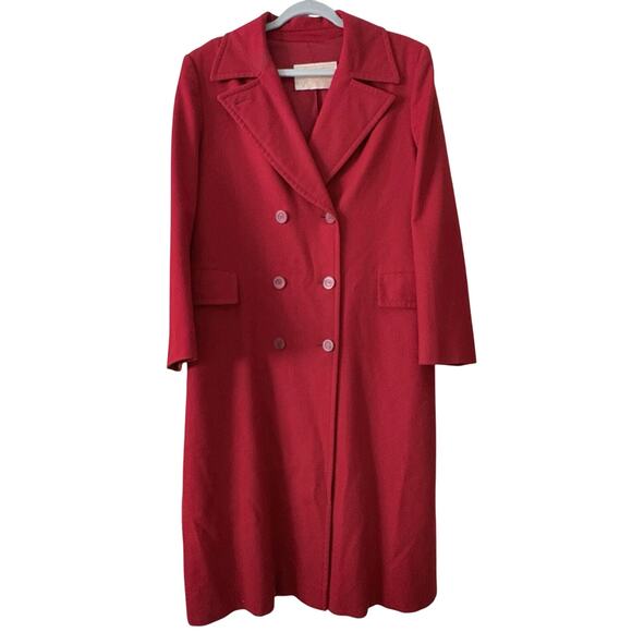 Pendelton Jackets & Blazers - Pendleton Wool Long Red Coat Double Breasted Virgin Wool USA Christmas